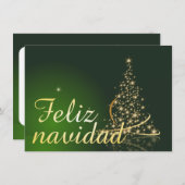 Motivo navideño verde con arbol de navidad. (Voorkant / Achterkant)