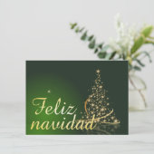 Motivo navideño verde con arbol de navidad. (Staand voorkant)