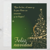 Motivo navideño verde con arbol de navidad. (Voorkant / Achterkant)