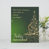 Motivo navideño verde con arbol de navidad. (Staand voorkant)