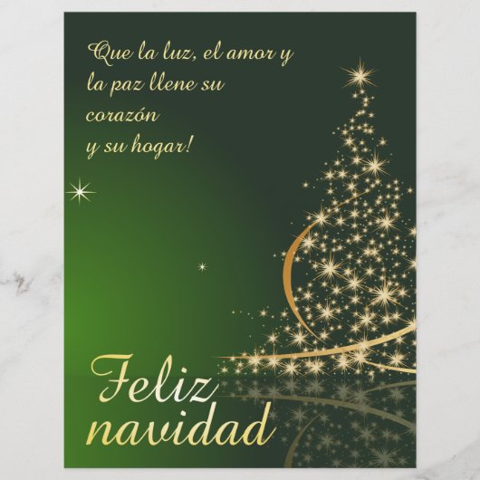 Motivo navideño verde con arbol de navidad. (Voorkant)