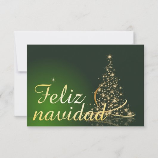 Motivo navideño verde con arbol de navidad. (Voorkant)