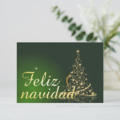 Motivo navideño verde con arbol de navidad. (Staand voorkant)