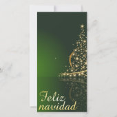 Motivo navideño verde con arbol de navidad. (Voorkant)