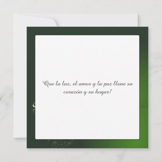 Motivo navideño verde con arbol de navidad. (Achterkant)