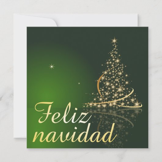 Motivo navideño verde con arbol de navidad. (Voorkant)