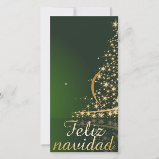 Motivo navideño verde con arbol de navidad. feestdagenkaart (Voorkant)
