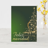 Motivo navideño verde con arbol de navidad. kaart (Gele Bloem)
