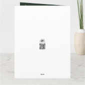 Motivo navideño verde con arbol de navidad. kaart (Achterkant)