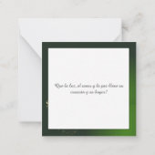 Motivo navideño verde con arbol de navidad. notitiekaartje (Achterkant)