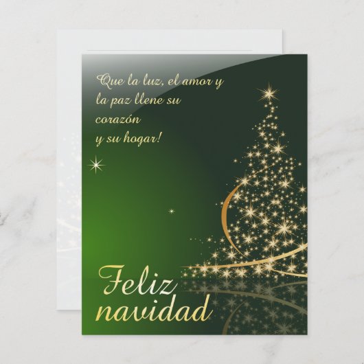 Motivo navideño verde con arbol de navidad. V2.0 (Voorkant / Achterkant)