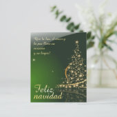 Motivo navideño verde con arbol de navidad. V2.0 (Staand voorkant)