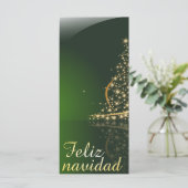 Motivo navideño verde con arbol de navidad. V2.0 (Staand voorkant)