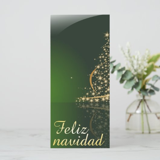Motivo navideño verde con arbol de navidad. V2.0 (Staand voorkant)