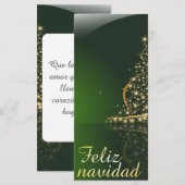 Motivo navideño verde con arbol de navidad. V2.0 (Voorkant / Achterkant)