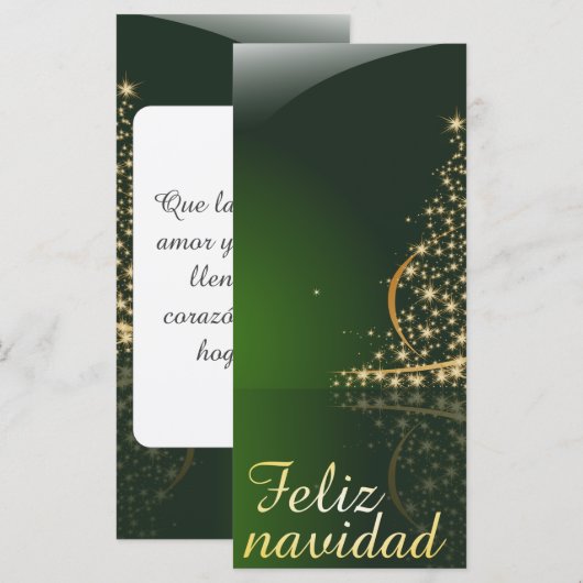 Motivo navideño verde con arbol de navidad. V2.0 (Voorkant / Achterkant)