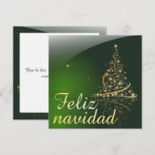 Motivo navideño verde con arbol de navidad. V2.0 (Voorkant / Achterkant)