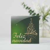 Motivo navideño verde con arbol de navidad. V2.0 (Staand voorkant)