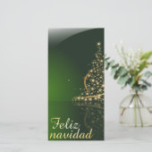 Motivo navideño verde con arbol de navidad. V2.0 (Staand voorkant)