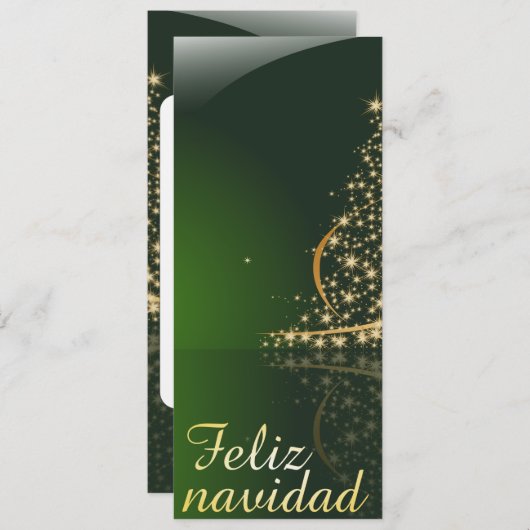 Motivo navideño verde con arbol de navidad. V2.0 (Voorkant / Achterkant)