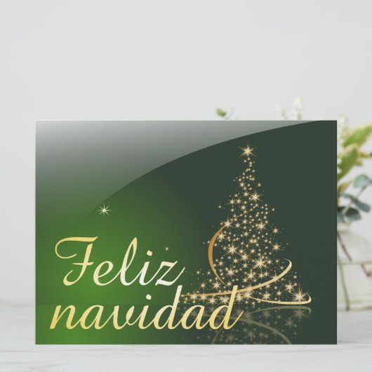 Motivo navideño verde con arbol de navidad. V2.0 (Staand voorkant)
