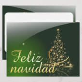 Motivo navideño verde con arbol de navidad. V2.0 (Voorkant / Achterkant)