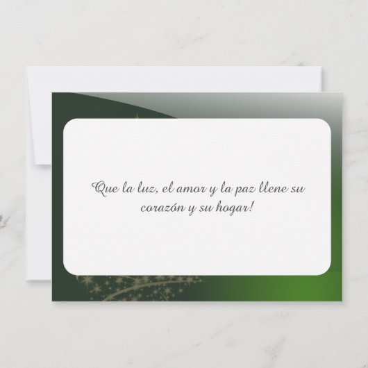 Motivo navideño verde con arbol de navidad. V2.0 (Achterkant)