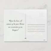 Motivo navideño verde con arbol de navidad. V2,0 Feestdagenkaart (Achterkant)