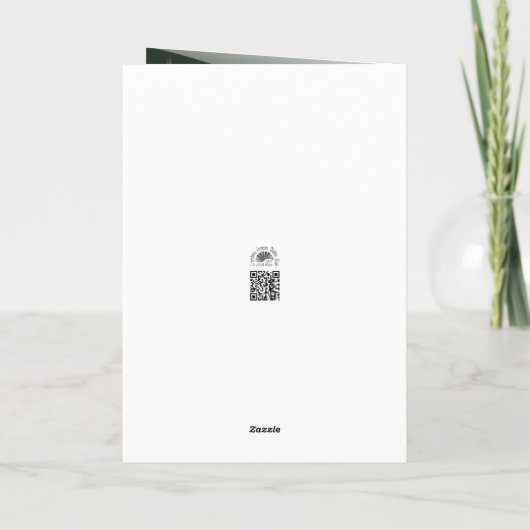 Motivo navideño verde con arbol de navidad. V2,0 Kaart (Achterkant)