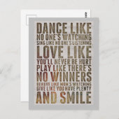 MOTIVTIONELE DANS ZOALS GEEN BRIEFKAARTEN KIJKEN (Voorkant / Achterkant)