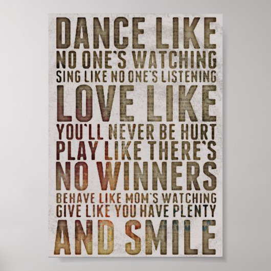 MOTIVTIONELE DANS ZOALS GEEN POSTER KIJKEN (Voorkant)