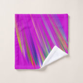 Motley abstract stripes on fuchsia color bad handdoek (Wasdoekje)