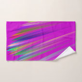 Motley abstract stripes on fuchsia color bad handdoek (Handdoek)