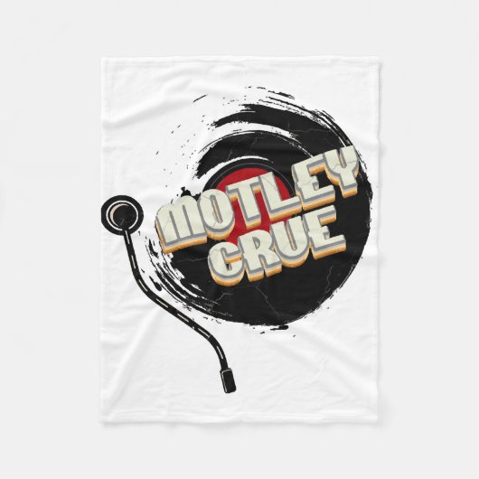 Mötley Crüe Vinyl  esthetisch Fleece Deken (Voorkant)
