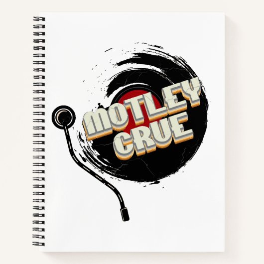 Mötley Crüe Vinyl  esthetisch Notitieboek (Voorkant)