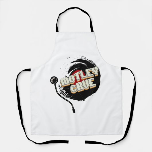 Mötley Crüe Vinyl  esthetisch Schort (Voorkant)