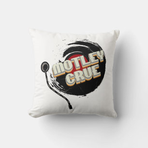 Mötley Crüe Vinyl Vintage Esthetiek Kussen