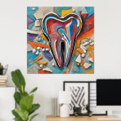 Motley Dental Art Poster (Thuiskantoor)