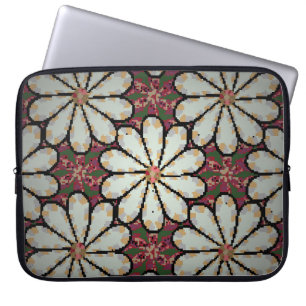 Motley illustratie. Kleine kleurrijke bloemen. Spr Laptop Sleeve