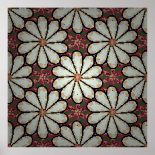 Motley illustratie. Kleine kleurrijke bloemen. Spr Poster