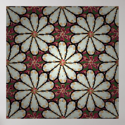 Motley illustratie. Kleine kleurrijke bloemen. Spr Poster (Voorkant)