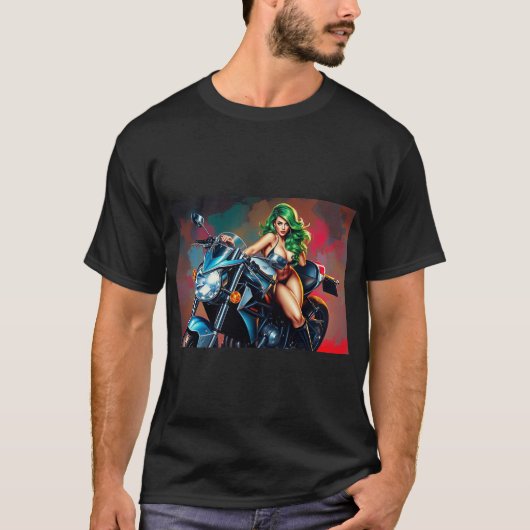 moto babe t-shirt (Voorkant)