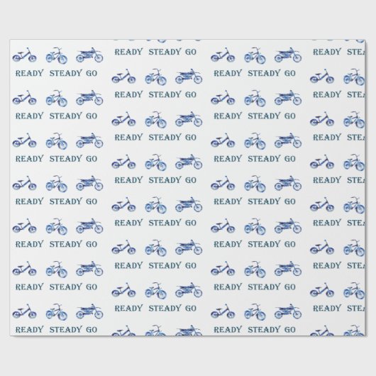 Moto Bike Cross Cadeaupapier (Vlak)