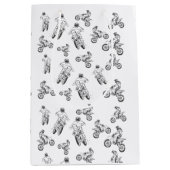 Moto cross, aangepaste achtergrondkleur. medium cadeauzakje (Voorkant)