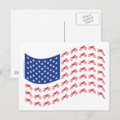 mOTO-cROSS-fLAG-wAVE Briefkaart (Voorkant / Achterkant)