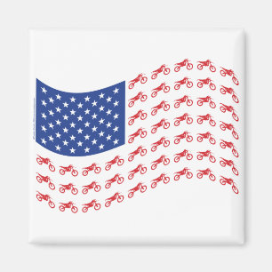 mOTO-cROSS-fLAG-wAVE Magneet