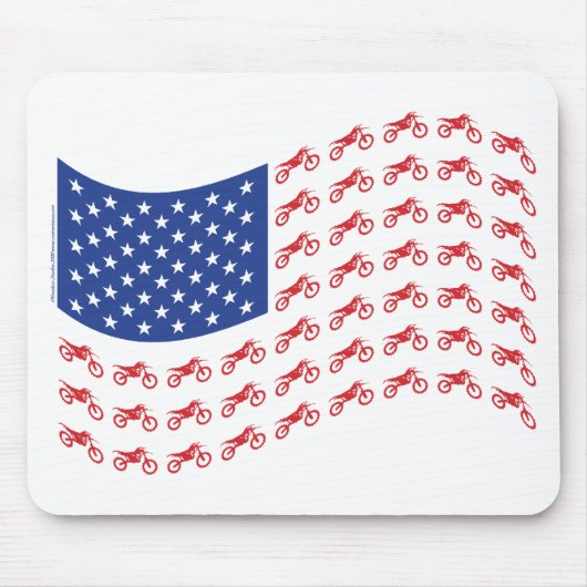 mOTO-cROSS-fLAG-wAVE Muismat (Voorkant)