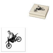 Moto Cross Rubberstempel (Gestempeld)