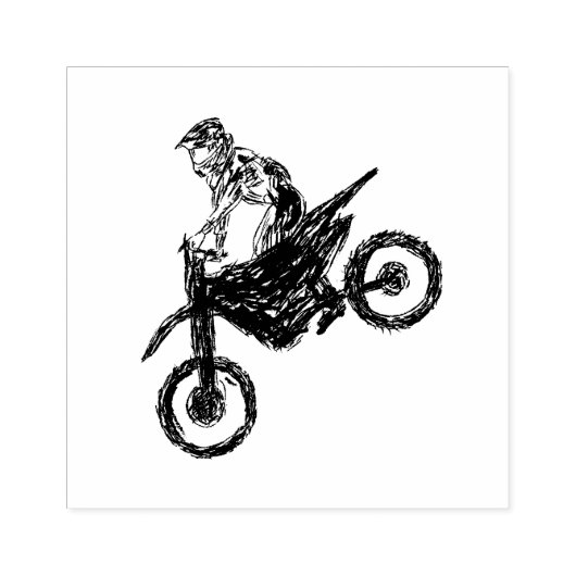 Moto Cross Rubberstempel (Afrduk)