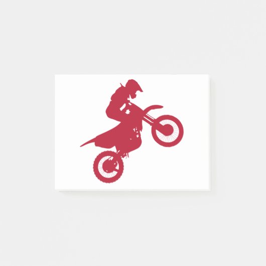 moto de motocross realizando acrobacias post-it® notes (Voorkant)